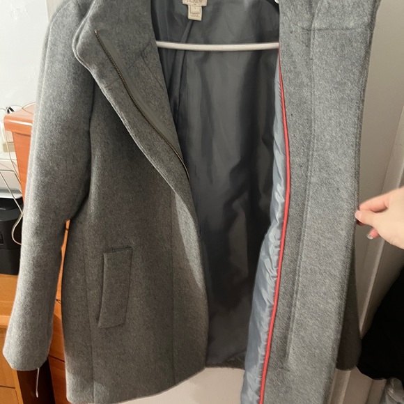 J CREW City Coat Size 2 in Heather Grey/Graphite - Picture 4 of 7